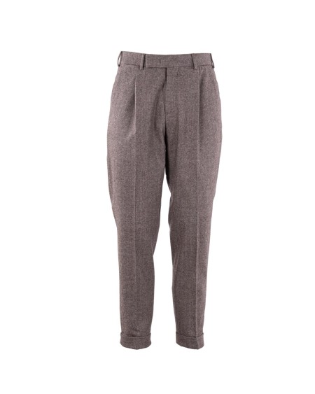 Shop PT01  Pantalone: PT01 pantaloni in lana e cashmere.
Tasche frontali e posteriori.
Fondo con risvolto.
Composizione: 90% Lana Vergine, 8% Cashmere, 2% Elastan.
Made in Italy.. CORFZAZ40FWD TO02-0140